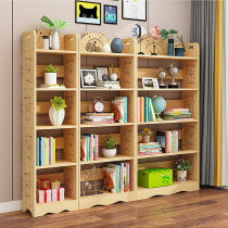 Solid Wood Childrens bookshelf small floor storage rack student pine small book cabinet bedroom simple picture book rack