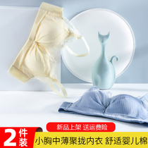 Underwear Female bra cover No steel ring small breasts coalage to collect auxiliary milk Drooping Thickening Adjustment Type New 2020 Popcorn