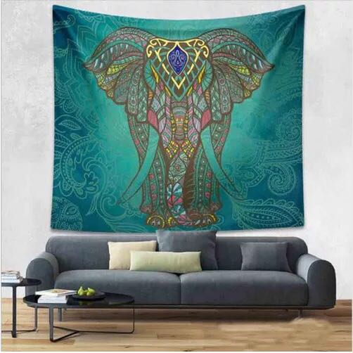 Ấn Độ Nepal Thái Lan Đông Nam Á Voi boho In tấm thảm treo tường Khăn tắm biển - Tapestry thảm treo tường cute