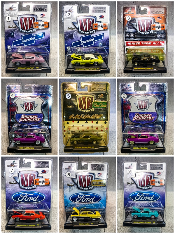 M2 Machine 1/64 Antique Single Item American Version Alloy Car Model Ford Dodge Chevrolet Pontiac Muscle Car