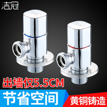 Triangle Valve Full Copper Hot And Cold Water Stop Valve Domestic Water Heater Eight-word Valve Thickened Toilet 4 Water Inlet Valve Switch