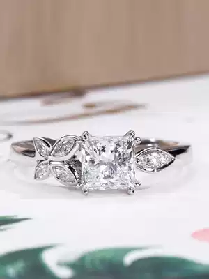 Vallon jewelry new white 18k gold diamond ring shaped diamond gong zhu fang 1 karat Marquise drilled to match the customizable