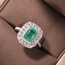 Vallon jewelry natural Zambia 1 5 karat emerald ring 18k platinum qun xiang diamond ring GUILD certificate