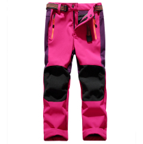 Childrens stormtrooper pants Girls sports pants waterproof and breathable outdoor mountaineering pants warm ski pants Boys soft shell pants