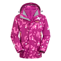 Plus velvet thickened childrens stormtrooper two-piece windproof waterproof and breathable outdoor ski suit sports suit mountaineering suit