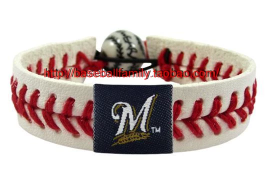 MLB giả da nhựa bóng chày bóng chày vòng tay vòng đeo tay BASEBALL SEAM BRACELET Yankee 	áo khoác bóng chày có mũ	