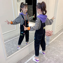 Online Red Girl Clothes Suit Spring Dress 2022 New Foreign Air Girl Girl Spring Autumn Style Clothes 13 years old