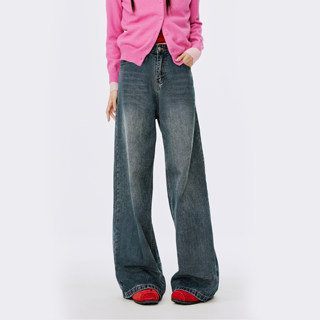 Burgenland Wide-Leg Jeans for Women, Loose Fit, 2025 New Autumn and Winter High-Waisted, Drapey, Straight-Leg, Floor-Length Pants, Trendy