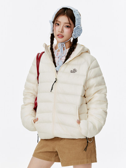 Burgenland排骨羽绒服女款冬季2025年新款显瘦连帽直筒加厚外套潮