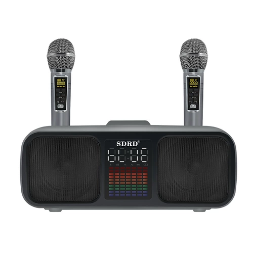 Колонки, беспроводной микрофон, трехмерный мобильный телефон со светомузыкой, bluetooth