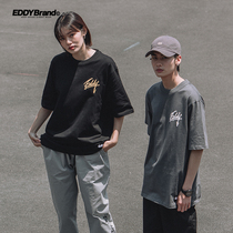 EDDY20 summer new cotton short sleeve T-shirt men wide loose version hip hop trend top base shirt original