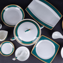 Bowl set home Jingdezhen bone china bowl chopsticks European ceramics dining set Bowl plate Chinese tableware combination