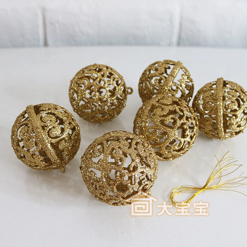 Рождественский золотой декор, подвеска, 6см