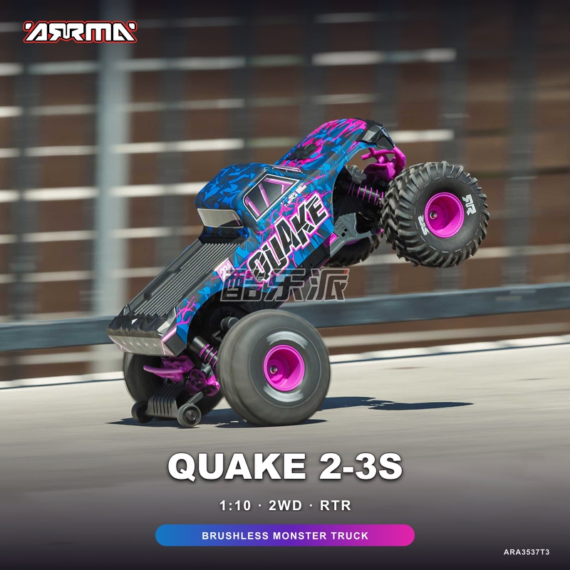 Arrma 1/10 Quake 2-3S Dsc Technology Rear-Wheel Drive Brushless Rc Remote Control Monster Truck Model Car Rtr