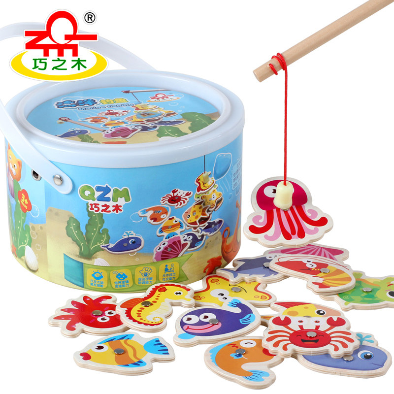 1 to 3 ½ baby kittens fishing toy Enlightenment children Puzzle Early Childhood Gift Toddler Hands Eye Coordination