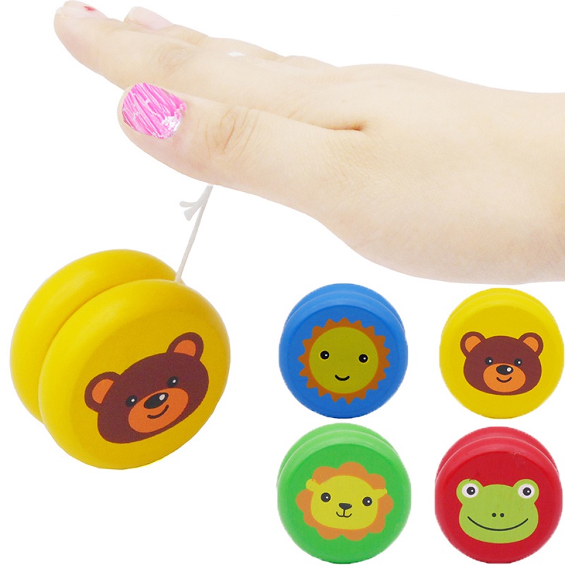 Toddler Park corner Share Toys boys Colour Walking Ball Girls Fun Wooden Yo-yo Children with Fried Balls