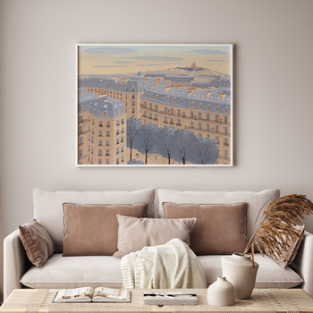 Yukiko noritake illustration living room bedroom sofa modern decorative painting hanging art frame oil painting mural