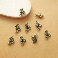 1 бронзовая маленькая роза с двумя отверстиями