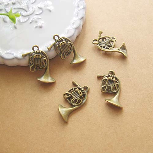 Аксессуар с аксессуарами ручной работы, медная подвеска, наушники, арфа, микрофон, «сделай сам»