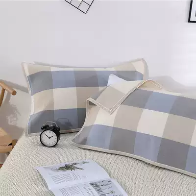 Export European and American tail single cotton old coarse cloth pillow towel old five-strand thick single pillow towel pair of pillow headscarf
