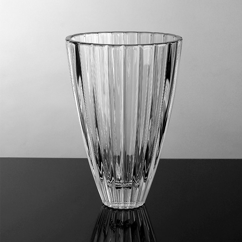 Czech imported crystal vase rich bamboo large glass hydroponic lily rose home office company countertop vase