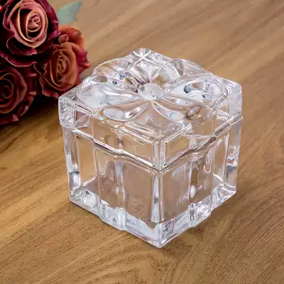 European wedding transparent small glass sugar jar candy jar glassware coffee candy box creative ornaments