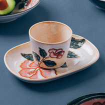 Imported Japanese dishes set household rose plate ceramic tableware tableware tableware eating rice bowl Small Bowl