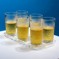 European suit water Cup household glass cup without lid drink milk cup fruit juice cup tea cup 6 set Net Red Cup