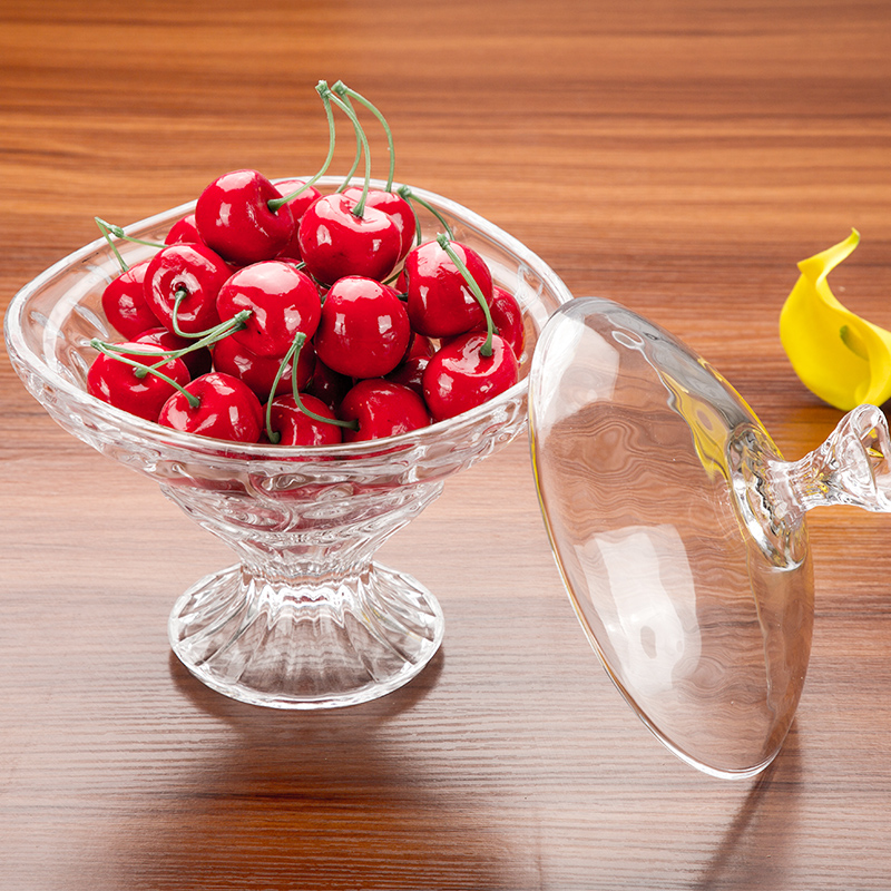 European glass candy jar household candy cylinder coffee cans can be lovely loaded cans tea creative parts