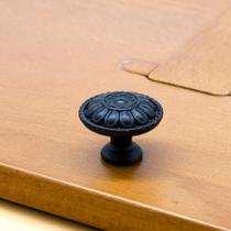 Green ancient bronze black single-hole European-style imitation ancient retro wardrobe cabinet door drawer round handle minimalist furniture field park handle