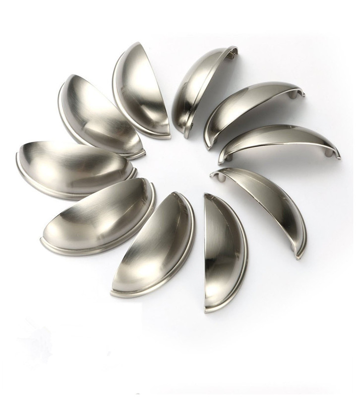 Nickel Wire Drawing Medicine Cabinet Handle Dumplings Semi-circle Handle Modern Drawer Shell Handle 