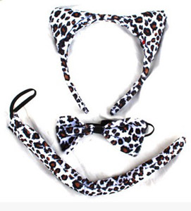 Giáng sinh động vật headband cổ áo cuối thanh hiệu suất mới cung cấp lớn tai thỏ đuôi nơ 3 mảnh thiết lập - Sản phẩm Đảng / Magic / Hiệu suất đồ hoá trang siêu anh hùng
