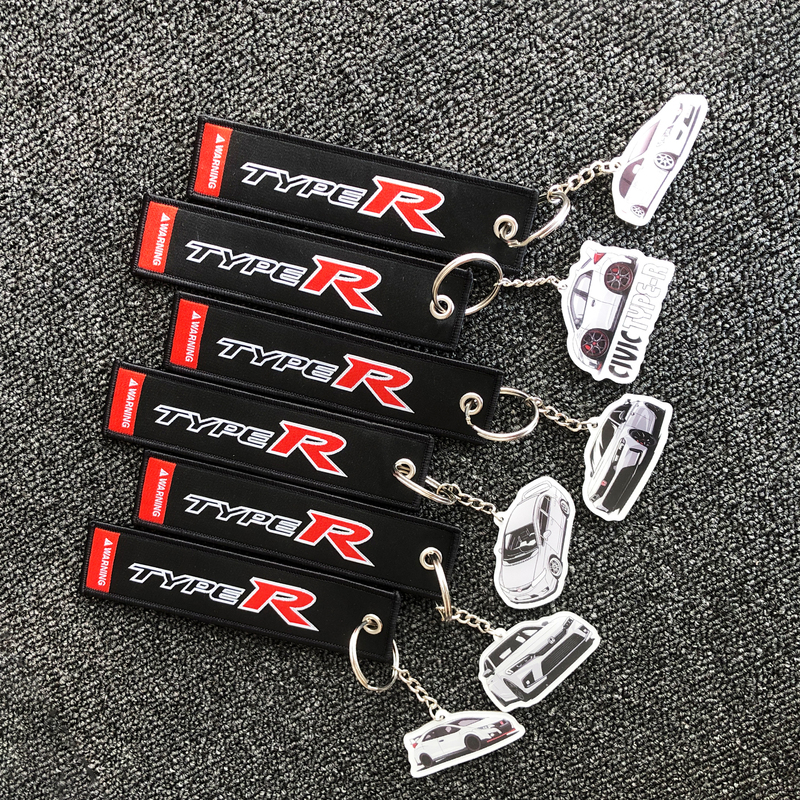 Civic Typer Keychain Modified Car Interior Decoration Jdm Pendant Internet Celebrity Original Pendant Exclusive for Men High-End Trendy