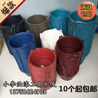 Decoration mud bucket gray barrel beef tendon barrel construction site cement slurry bucket construction bucket insulation bucket Mason large bucket