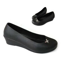 Fall Winter 2022 Wedge High Heel Womens Rain Shoes Non Slip Plastic Rubber Shoes Leisure Platform Work Employee Rain Day Water Shoes