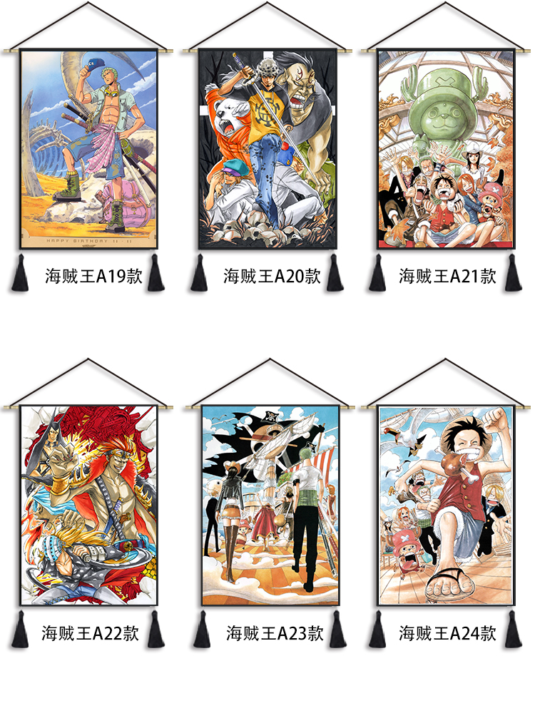 One Piece cảm xúc vải treo tranh in cotton lanh phòng ngủ cạnh giường phòng khách tường nền tấm thảm thảm treo tường cute
