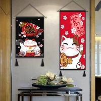 Lucky Cat loại vải trãi giường bọc bức tranh vải ins sống thảm trang trí tường phòng ngủ cạnh giường ngủ nền chặn - Tapestry thảm treo tường trang trí phòng ngủ