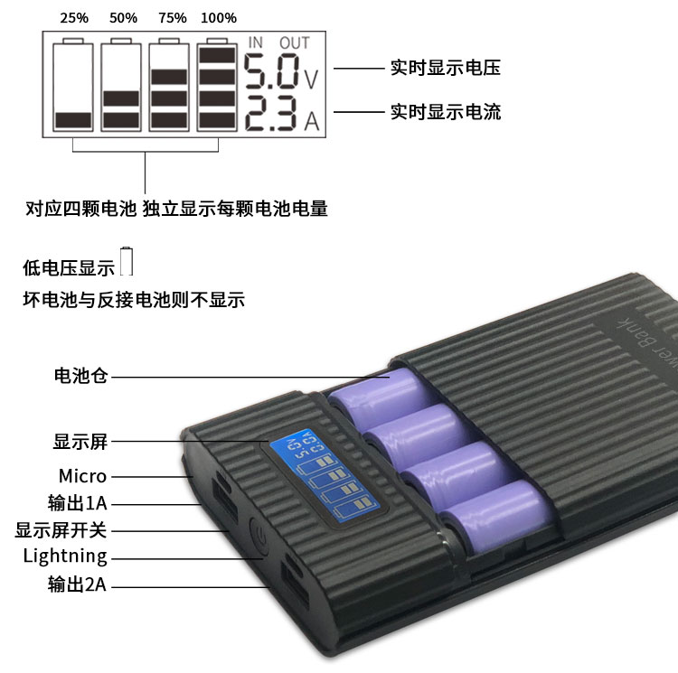 Mục 418.650 lithium có thể sạc lại điện Po di động và trao đổi pin mực pin sạc kỹ thuật số hiện nay - Ngân hàng điện thoại di động pin dự phòng samsung