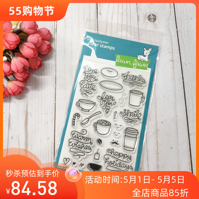 LAWN FAWN Love You a Latte Import Transparency Seal