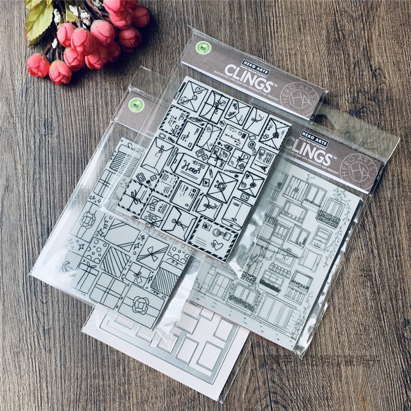 Hero Arts Chapter Three Everything Window Background Peek-A-Boo Doors Fancy Import Stamp