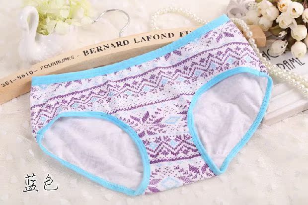 Cotton nguyên chất phong cách dân tộc retro eo thấp sinh viên tóm tắt tam giác thoải mái Cotton đồ lót phụ nữ hộp quà tặng tải - Bộ quà tặng quần sịp con voi