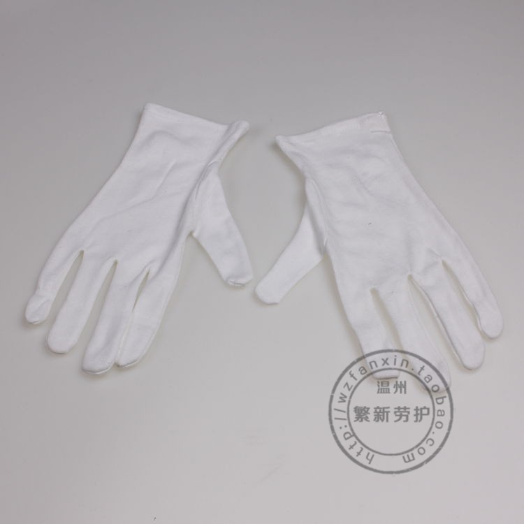 Boutique cotton manners white gloves for cotton sweat cloth check gloves and play with military parade 40 cotton gloves