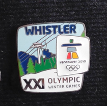 2010 Vancouver Winter Olympics Badges WHITLER Series Badges Ski Lift Badges