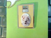 2014南京青奥徽章 镶嵌雨花石徽章 实物雨花石徽章