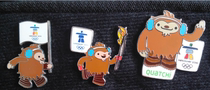 2010 Vancouver Winter Olympic Games Badge Mascot QUATCHI BADGES The left 2 of 2 has been sold