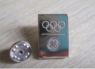 Olympic badge Olympic sponsor General Company badge GE silver badge