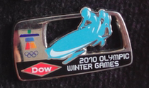 2010 Vancouver Winter Olympics Badge Sponsor Badge DOW Chemical Snowmobile Sports Badge