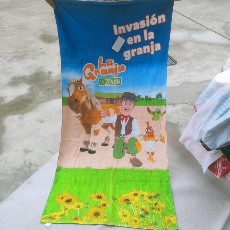 Foreign Trade Surplus Pure Cotton Cartoon Bath Towel for Boys and Girls, All-Cotton Children's Beach Towel, Pure Cotton Cut Velvet Racoche Foreign Trade Surplus Pure Cotton Cartoon Bath Towel for Boys and Girls, All-Cotton Children's Beach Towel, Pure Cotton Cut Velvet Racoche