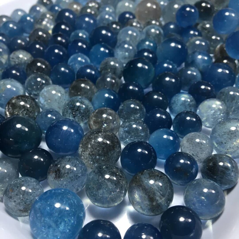 Aquamarine Starlight Metal Black Mica Flashing Single Bead DIY Multi-Purpose Accessory Pendant Versatile Matching