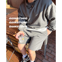 GAHKSTUDIO exclusive custom European and American High Street Kardashian kanye with washed old casual pants